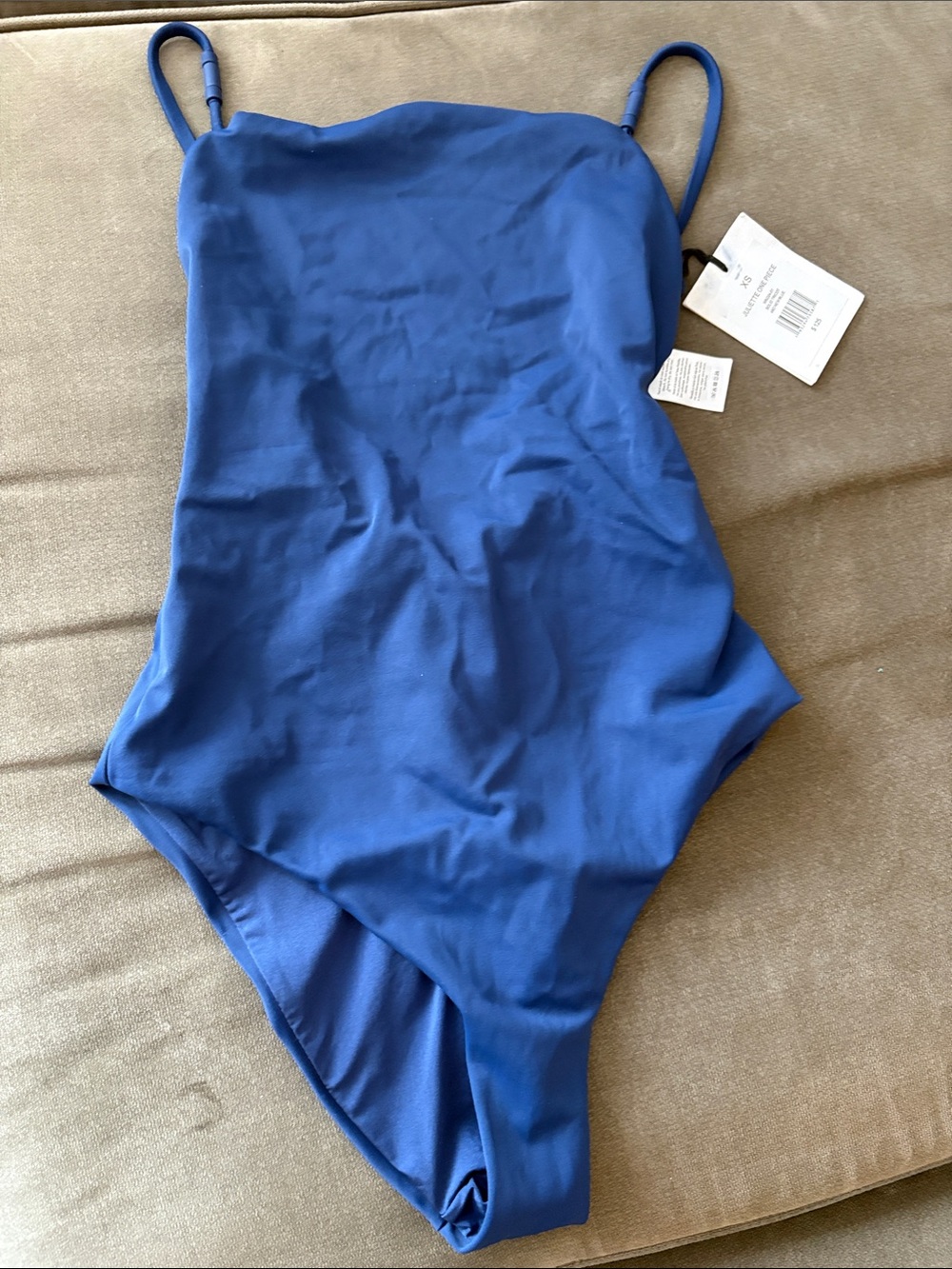 Onia Cobalt Blue Classic One-Piece Swimsuit